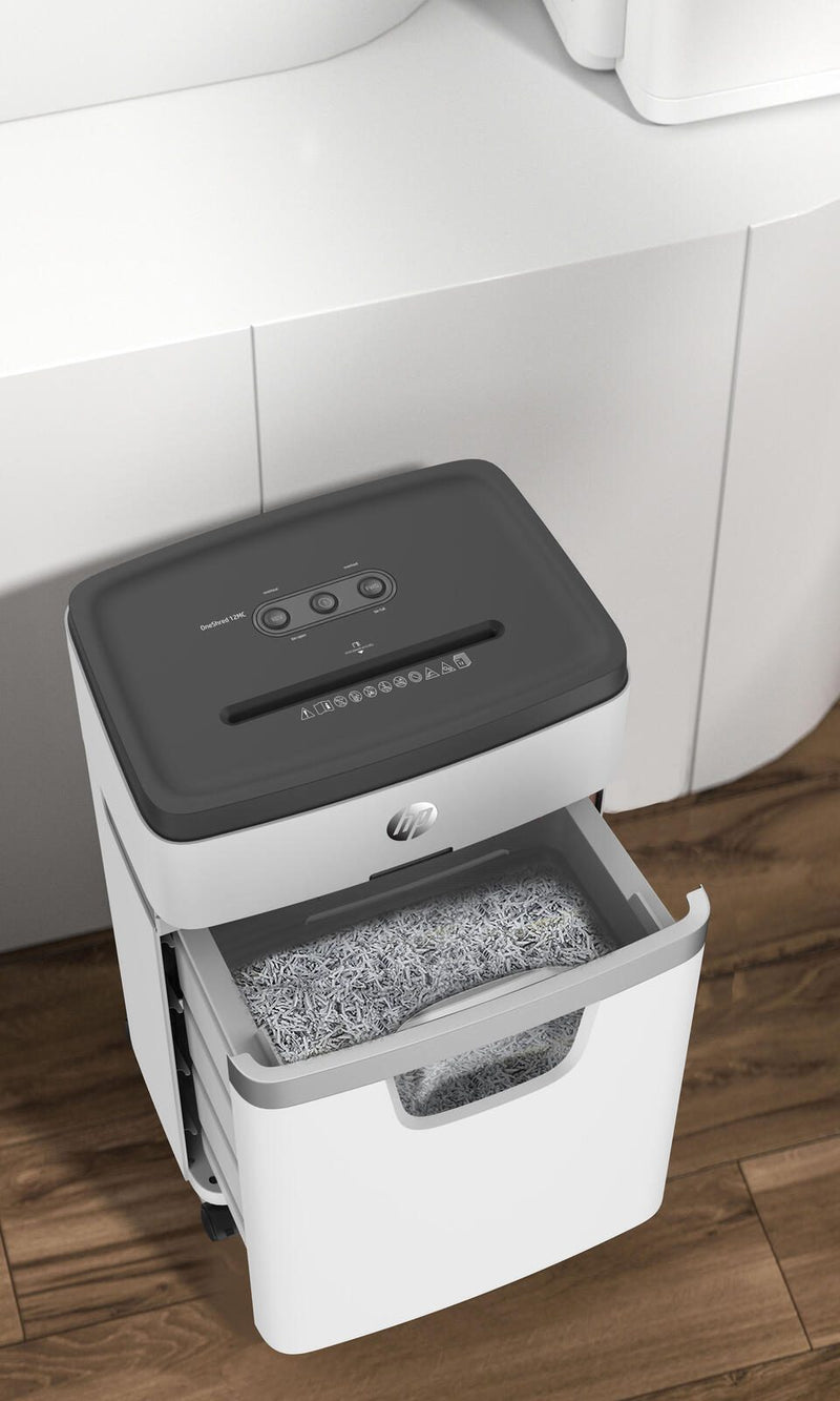 HP OneShred 12MC Aktenvernichter mit Partikelschnitt
