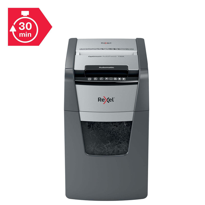 Rexel Optimum AutoFeed+ 130X Aktenvernichter mit Partikelschnitt