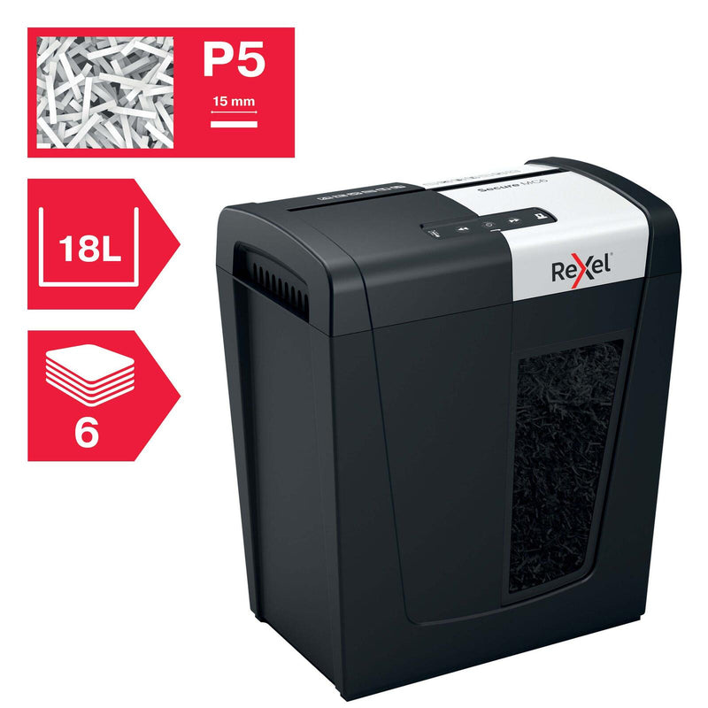 Rexel Secure MC6 Aktenvernichter mit Partikelschnitt