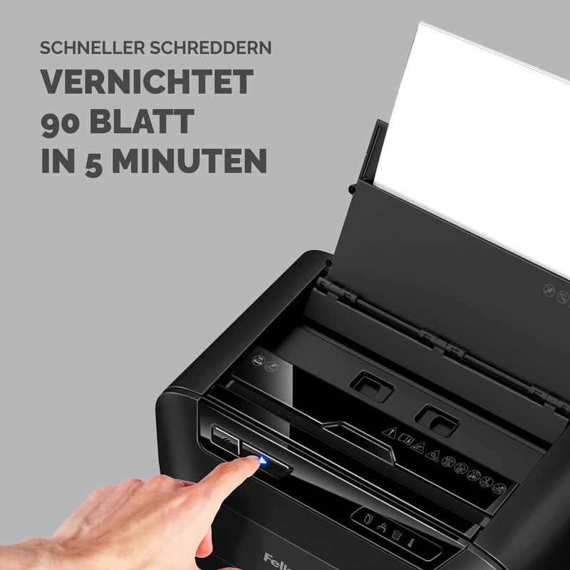 Fellowes Automax 90M Aktenvernichter mit Partikelschnitt
