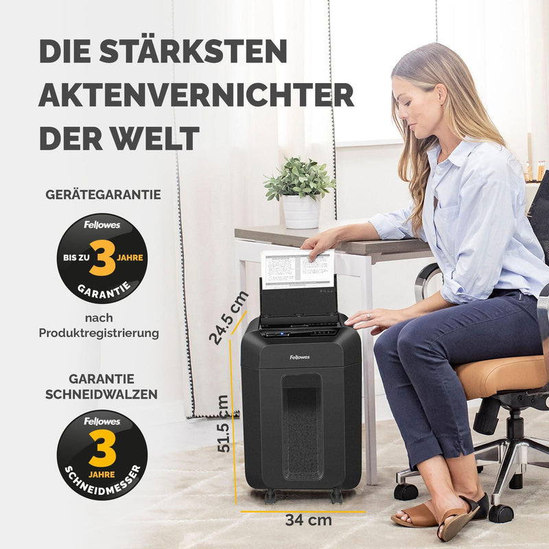 Fellowes Automax 90M Aktenvernichter mit Partikelschnitt