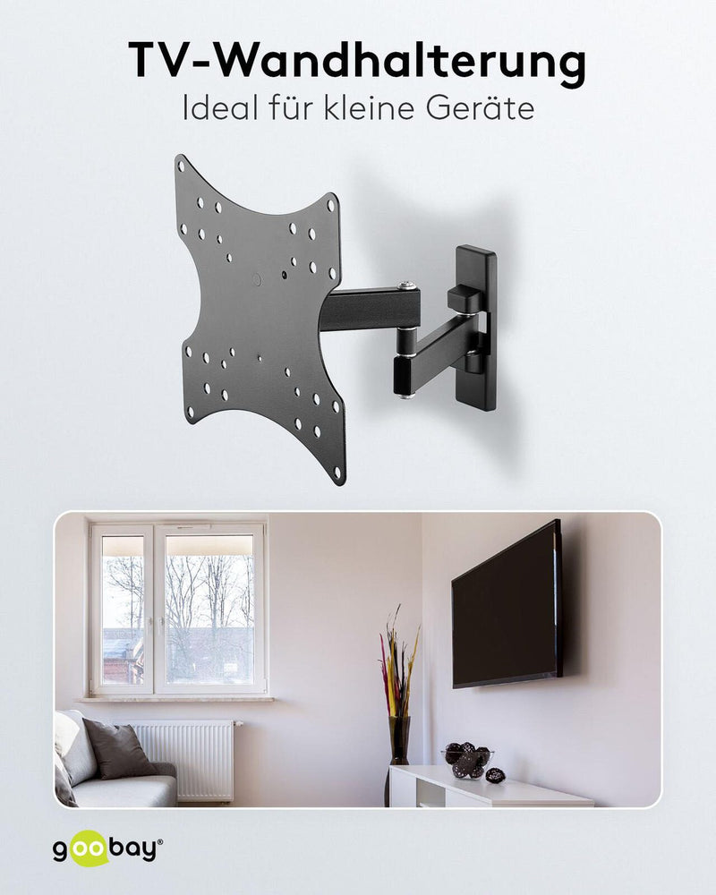 goobay TV-Wandhalterung Basic FULLMOTION schwarz