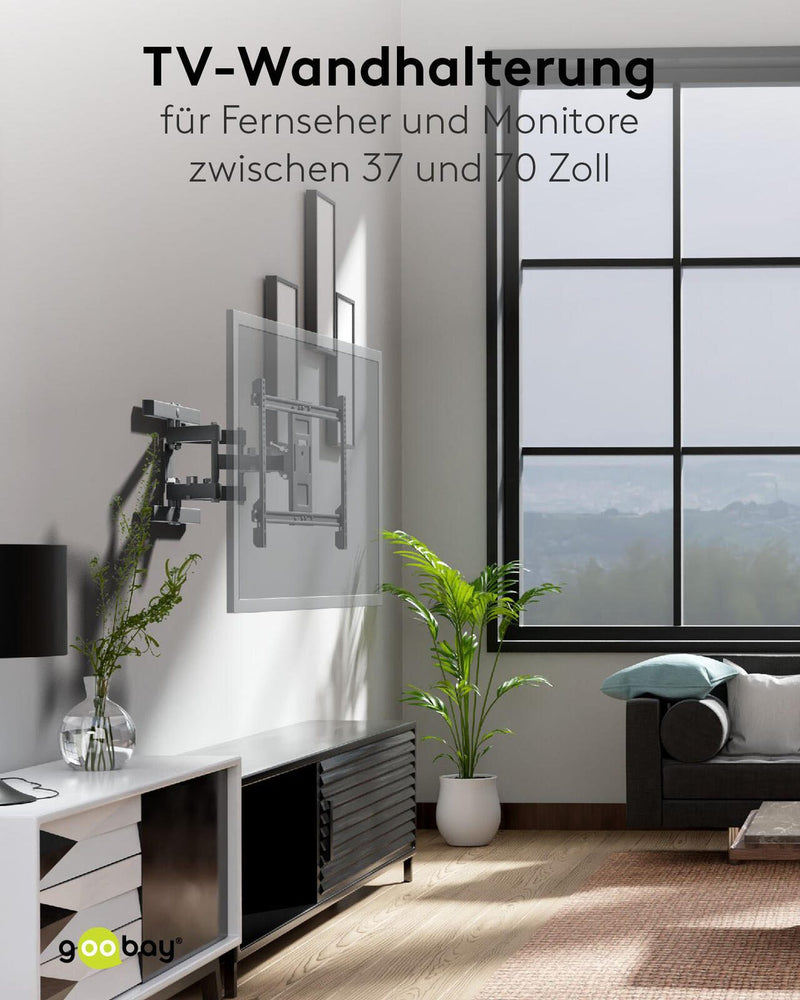 goobay TV-Wandhalterung Pro FULLMOTION schwarz