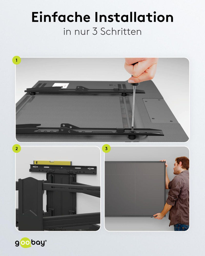 goobay TV-Wandhalterung Pro FULLMOTION schwarz