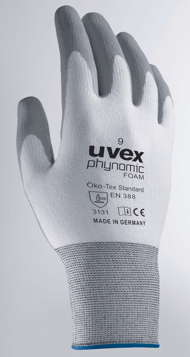 uvex Arbeitshandschuhe phynomic FOAM 8 weiß, grau