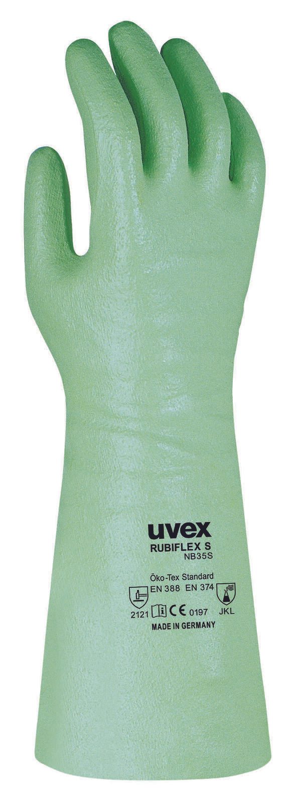 uvex Arbeitshandschuhe Profas Rubiflex NB 35 S 10 grün