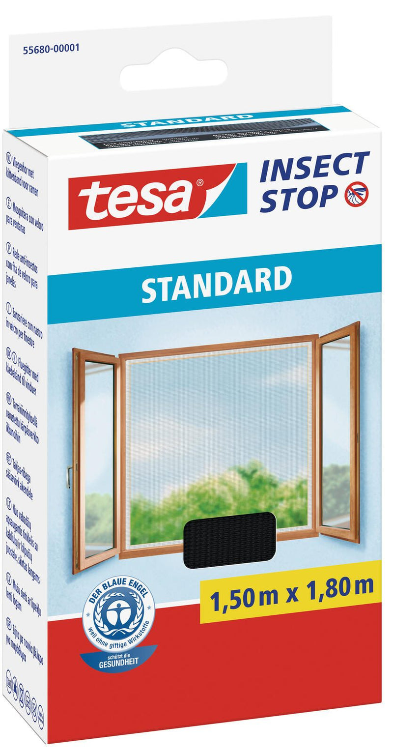 tesa Fliegengitter Insect Stop STANDARD anthrazit 1,5 x 1,8 m