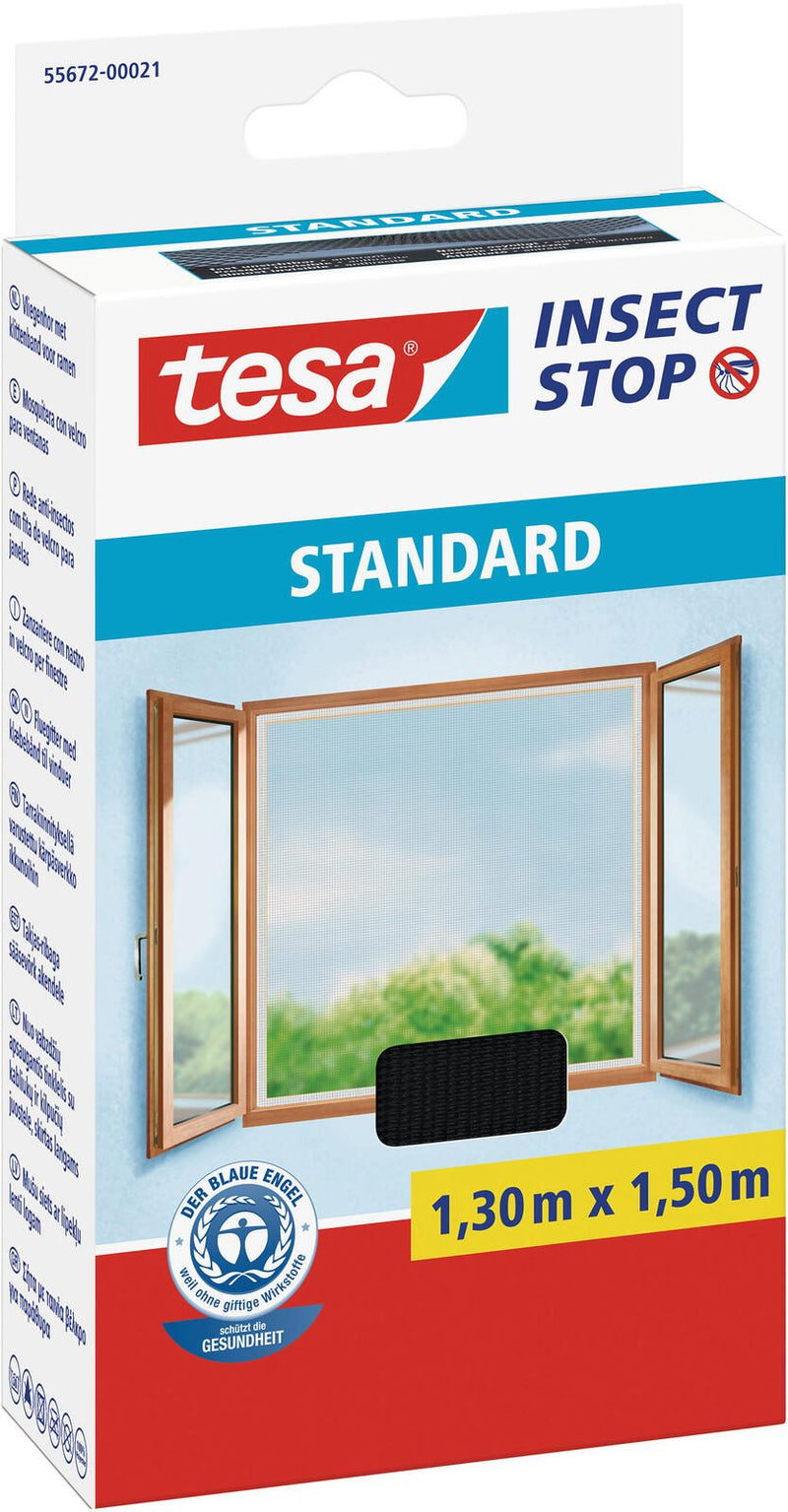 tesa Fliegengitter Insect Stop STANDARD anthrazit 1,3 x 1,5 m