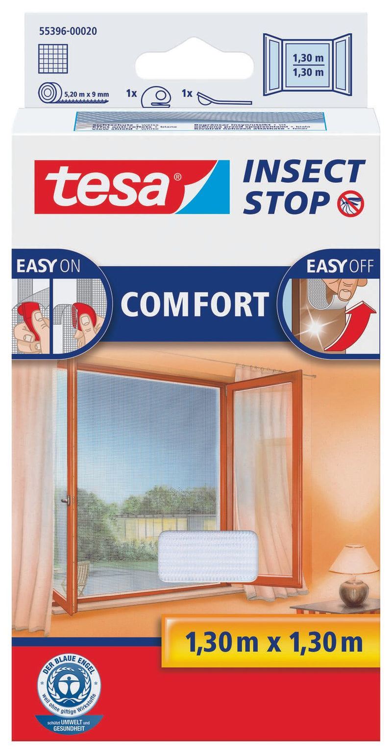 tesa Fliegengitter Insect Stop COMFORT weiß 1,3 x 1,3 m