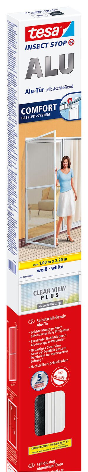 tesa Fliegengitter Insect Stop COMFORT weiß 1,0 x 2,2 m