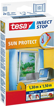 tesa Fliegengitter Insect Stop SUN PROTECT anthrazit 1,3 x 1,5 m
