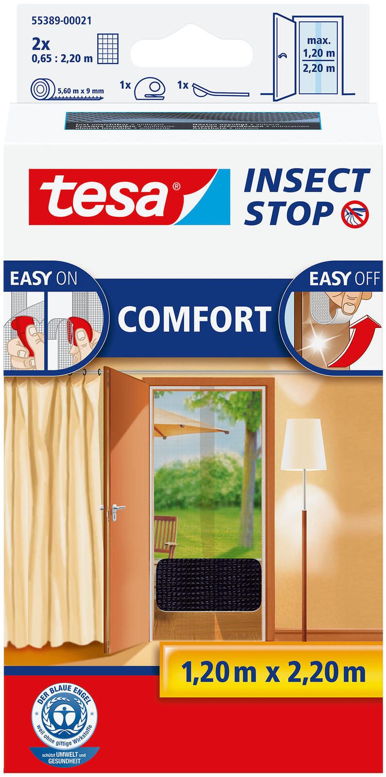 tesa Fliegengitter INSECT STOP anthrazit 1,2 x 2,2 m