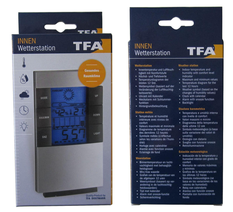 TFA® 35.1087 Wetterstation silber, schwarz