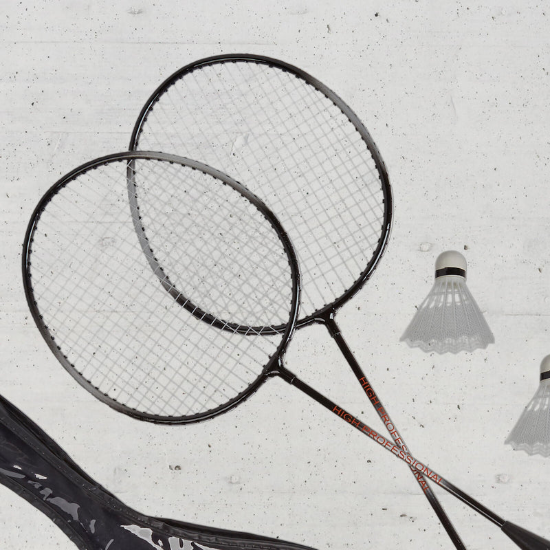 relaxdays Badminton-Set schwarz