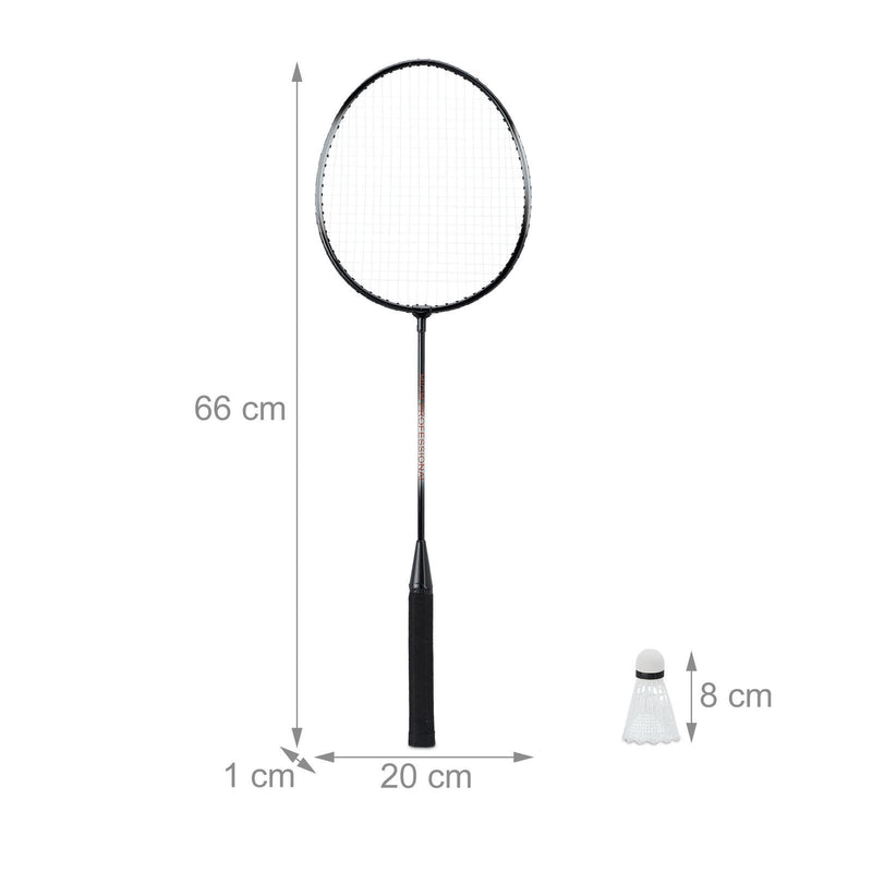 relaxdays Badminton-Set schwarz