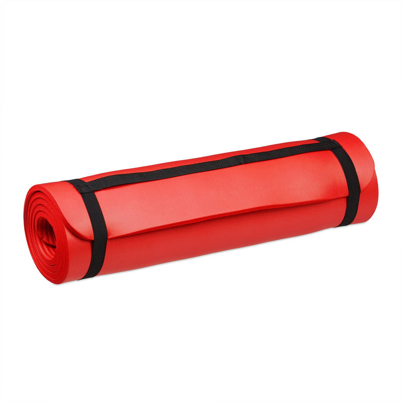 relaxdays Yogamatte rot 60,0 x 180,0 x 1,0