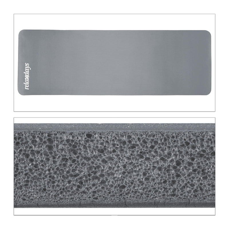 relaxdays Yogamatte grau 60,0 x 180,0 x 1,0