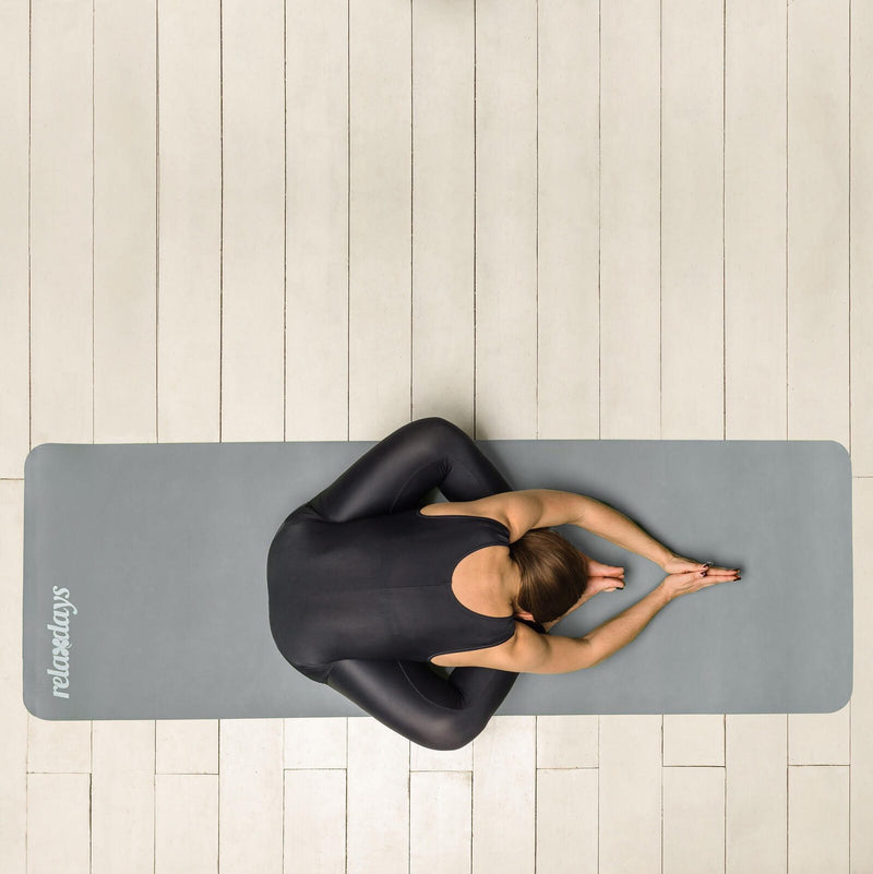 relaxdays Yogamatte grau 60,0 x 180,0 x 1,0