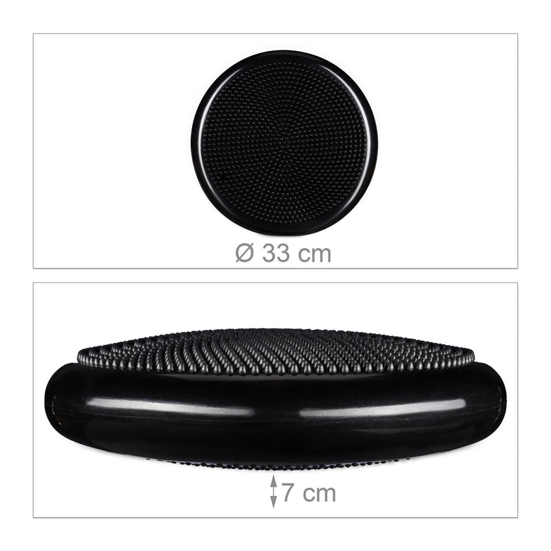 relaxdays Balance-Kissen schwarz Höhe: 7,0