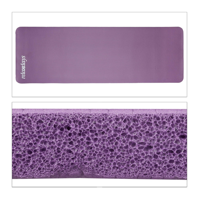 relaxdays Yogamatte violett 60,0 x 180,0 x 1,0