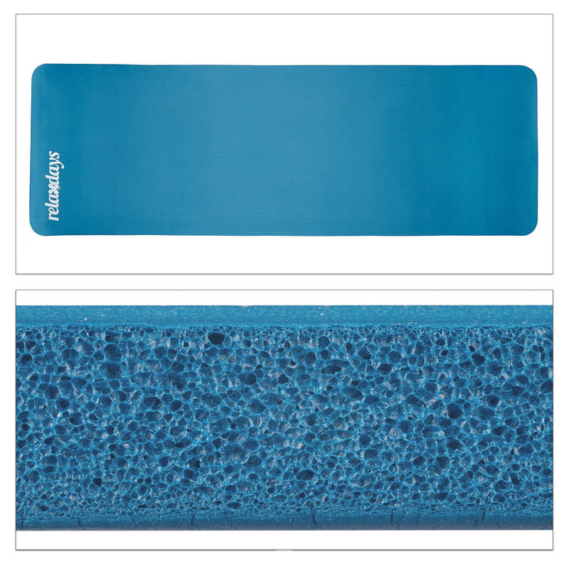 relaxdays Yogamatte blau 60,0 x 180,0 x 1,0