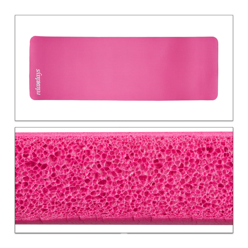 relaxdays Yogamatte pink 60,0 x 180,0 x 1,0