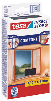 tesa Fliegengitter INSECT STOP anthrazit 1,30 x 1,30 m