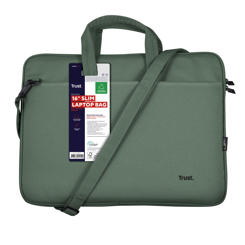 Trust Bologna Slim Laptoptasche bis 16 Zoll - Grün