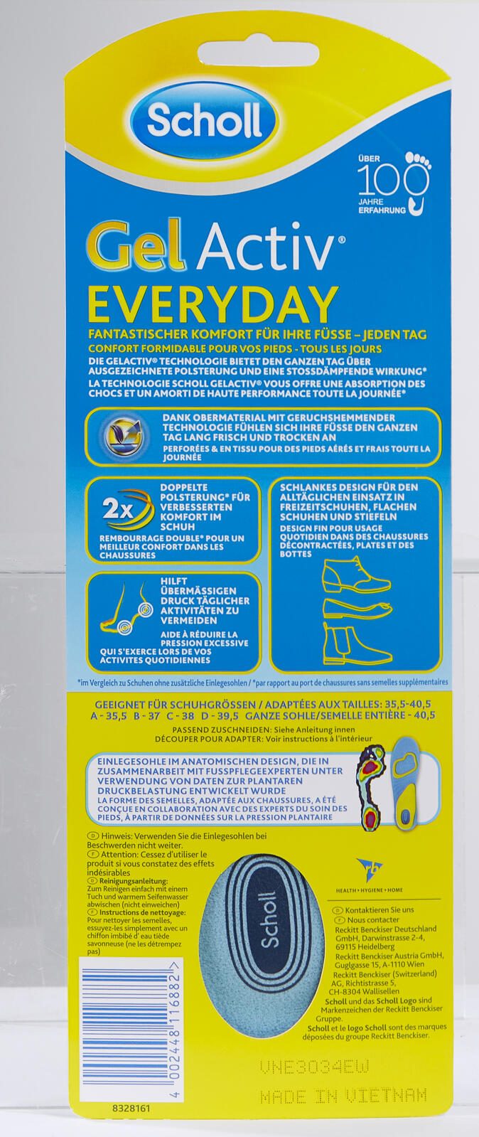 Scholl Einlegesohlen Gel Activ Everyday Größe: 35,5 - 40,5