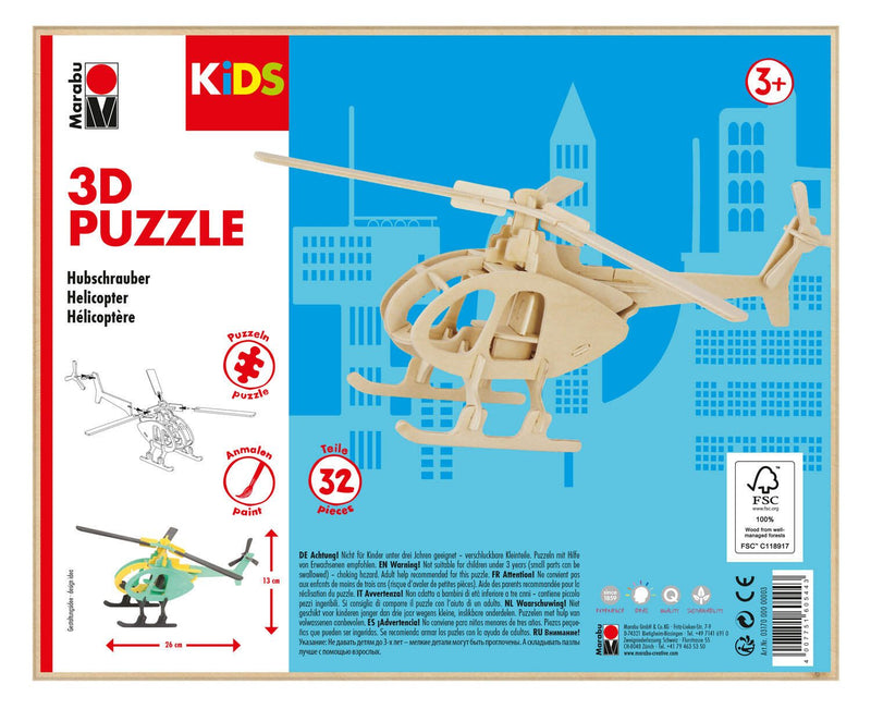Marabu KiDS Hubschrauber 3D-Puzzle