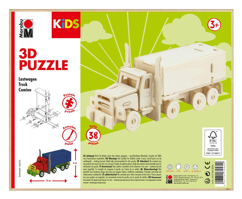 Marabu KiDS Lastwagen 3D-Puzzle