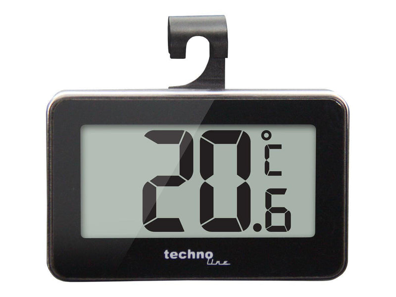TechnoLine® WS 7012 Gefrier- & Kühlschrankthermometer schwarz, silber