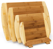 relaxdays Schneidebretter-Set braun
