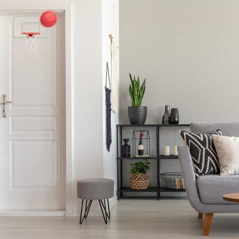 relaxdays Basketballkorb für’s Zimmer weiß, rot