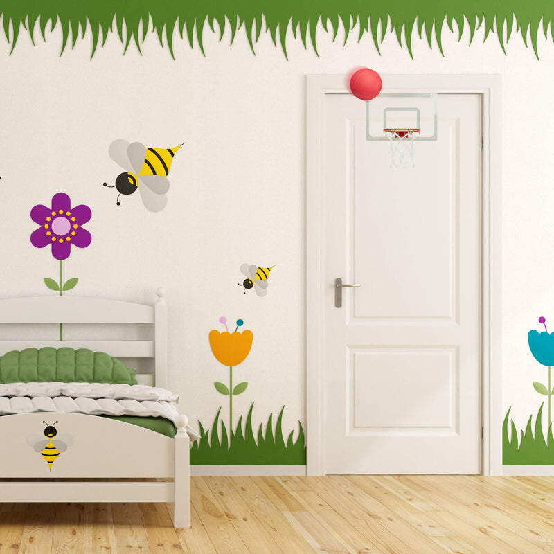 relaxdays Basketballkorb für’s Zimmer weiß, rot