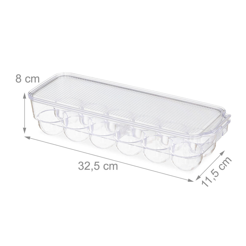 relaxdays Eierbox 8 cm hoch transparent