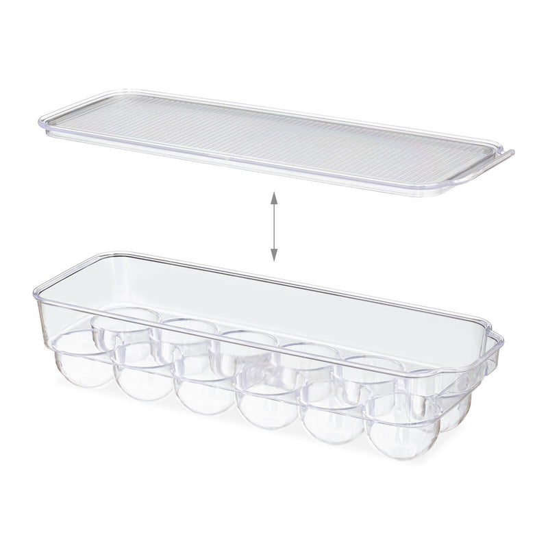 relaxdays Eierbox 8 cm hoch transparent