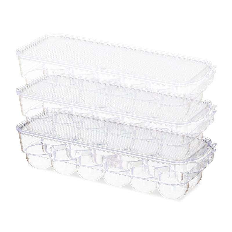 relaxdays Eierbox 8 cm hoch transparent