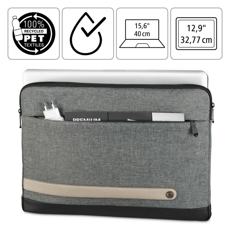 Hama Laptophülle Terra grau bis 39,6 cm (15,6 Zoll)
