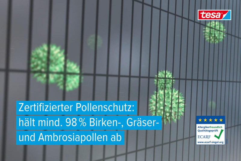 tesa Pollenschutzgitter Pollen Screen anthrazit 1,30 x 1,50 m