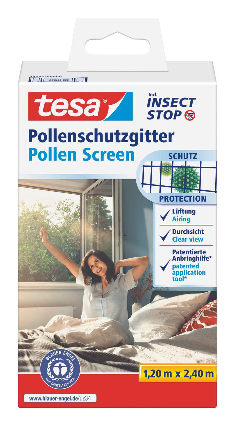 tesa Pollenschutzgitter Pollen Screen anthrazit 1,30 x 1,50 m