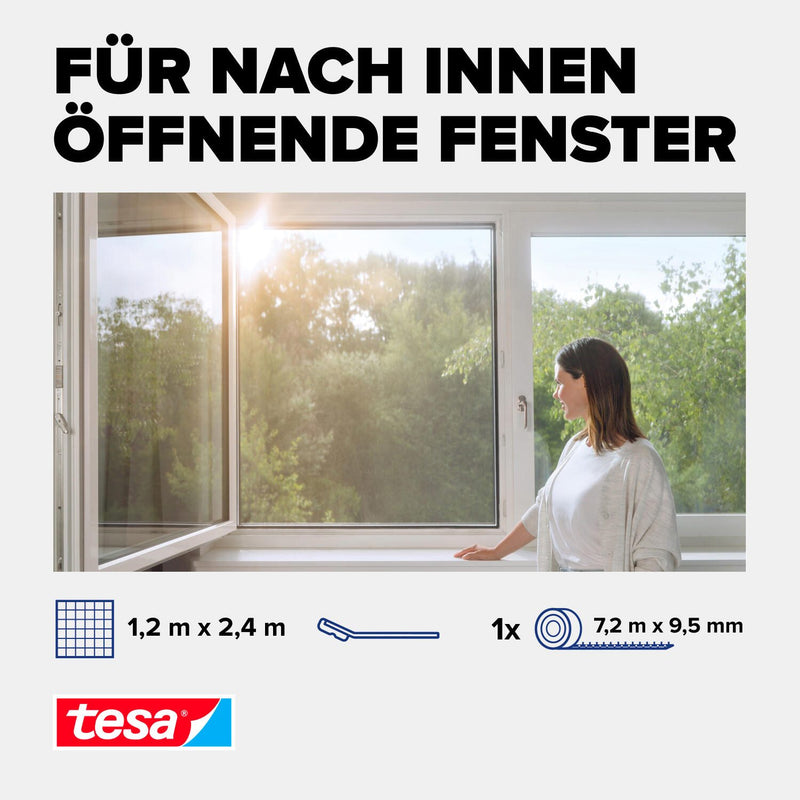 tesa Pollenschutzgitter Pollen Screen anthrazit 1,30 x 1,50 m