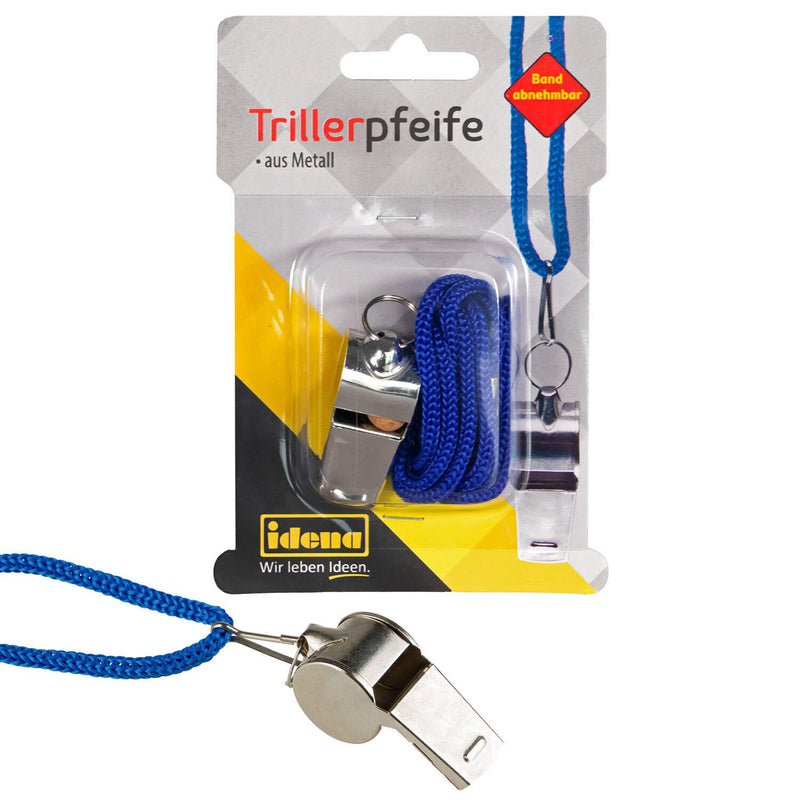 Idena Trillerpfeife silber/blau