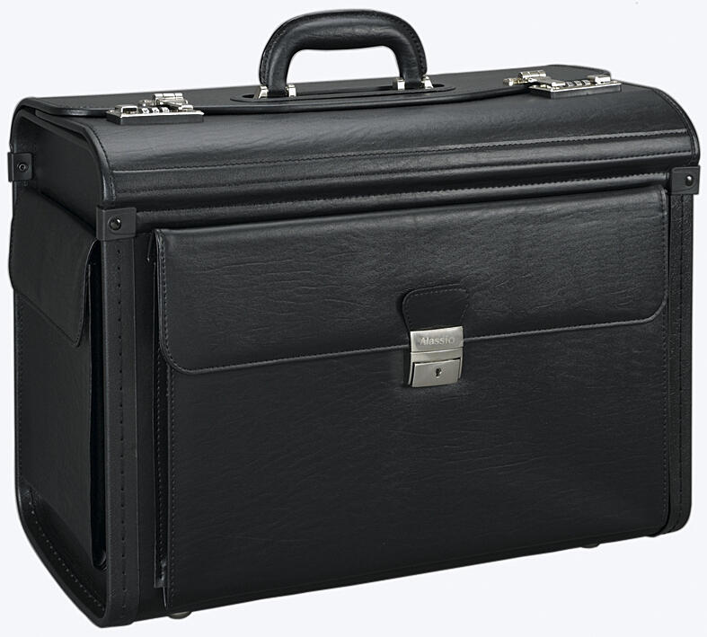 Alassio Pilotenkoffer VERONA schwarz bis 43,2 cm (17 Zoll)