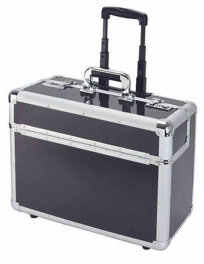 ALUMAXX Pilotenkoffer C-2 schwarz/silber bis 43,2 cm (17 Zoll)