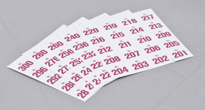WOLF & APPENZELLER Klebenummern magenta