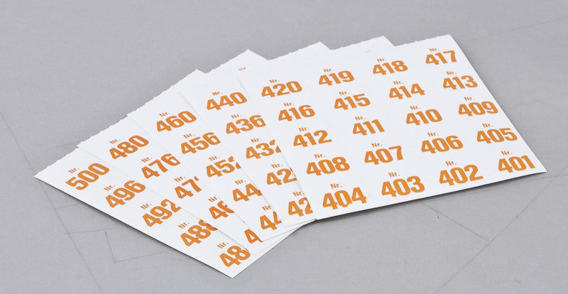 WOLF & APPENZELLER Klebenummern orange