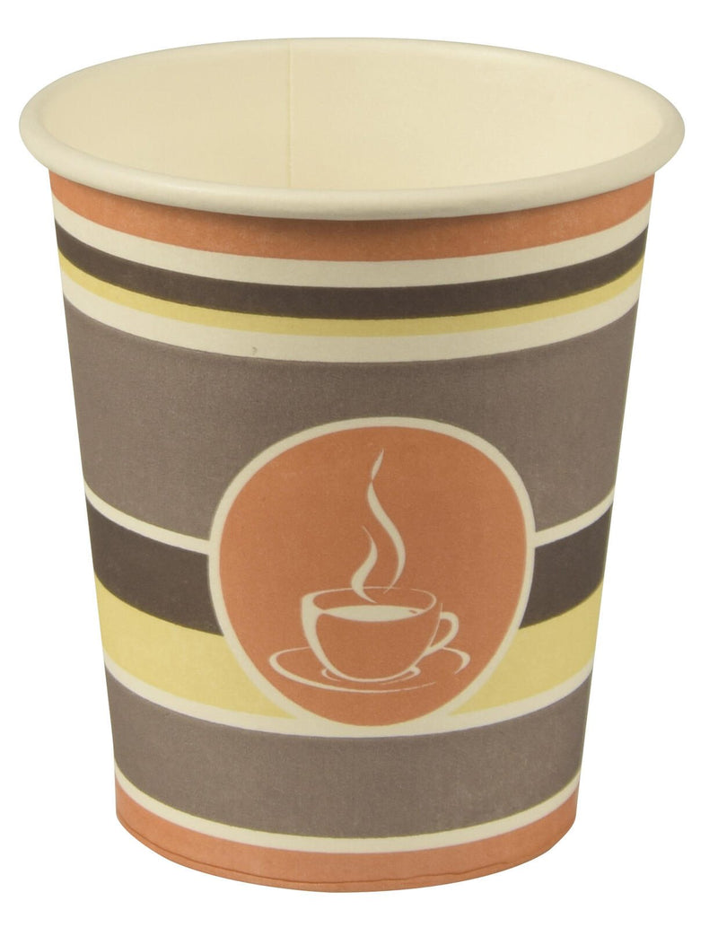 STARPAK Einweg-Kaffeebecher 8 cm 0,2 l weiß, rot, gelb, grau