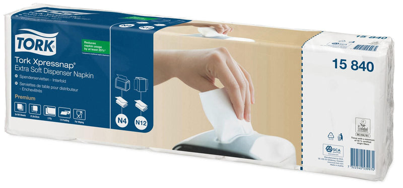 TORK Servietten 33,0 x 21,3 cm 2-lagig hochweiß