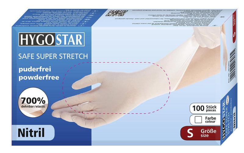 HYGOSTAR Einmalhandschuhe SAFE SUPER STRETCH S weiß